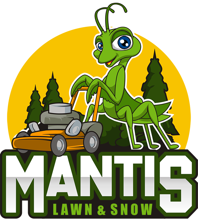 The Mantis Lawn & Snow brand logo, a provider of property care services in Calgary.